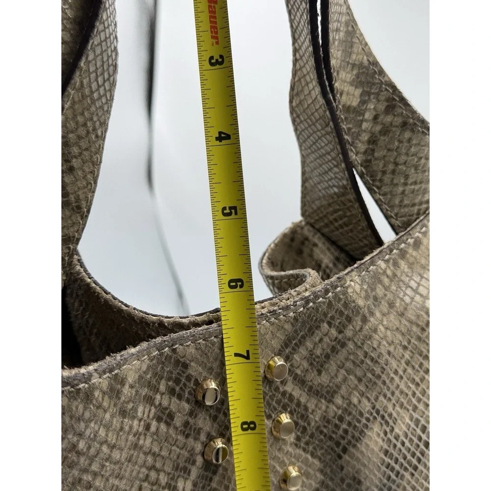 Michael Kors Snake Skin Gold Studded Large Hobo Shoulder Bag Crossbody Strap
